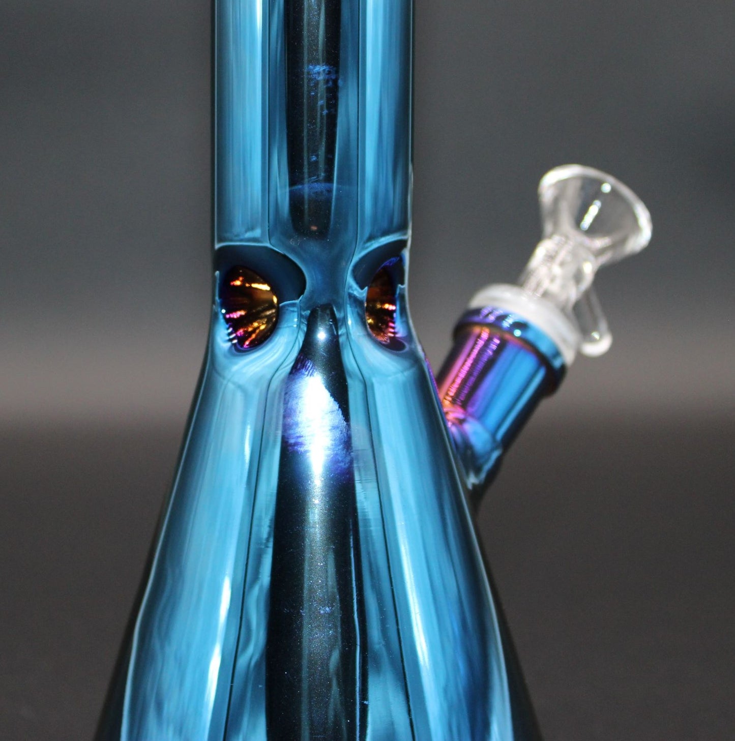 38mm 10 INCH TALL METALIC BLUE BEAKER