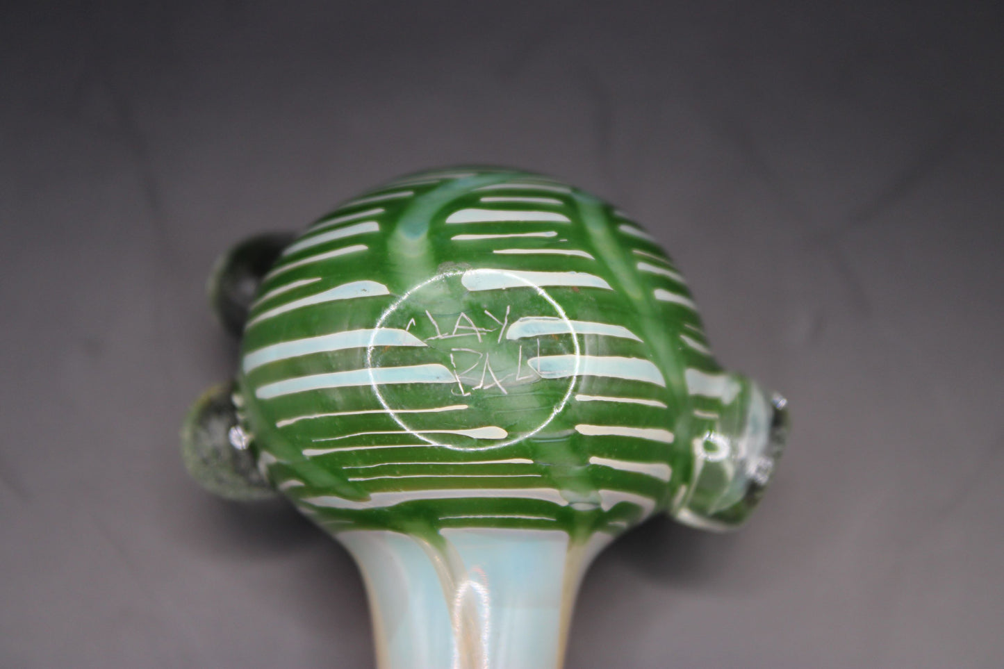 CLAYBALL'S FOREST GREEN WRAP "N" RAKE SPOON PIPE