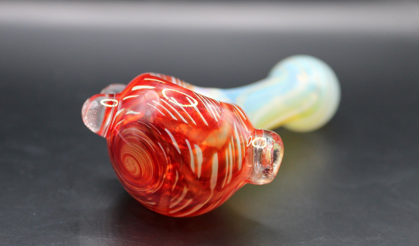 CLAYBALL'S RUBY RED WRAP "N" RAKE SPOON PIPE