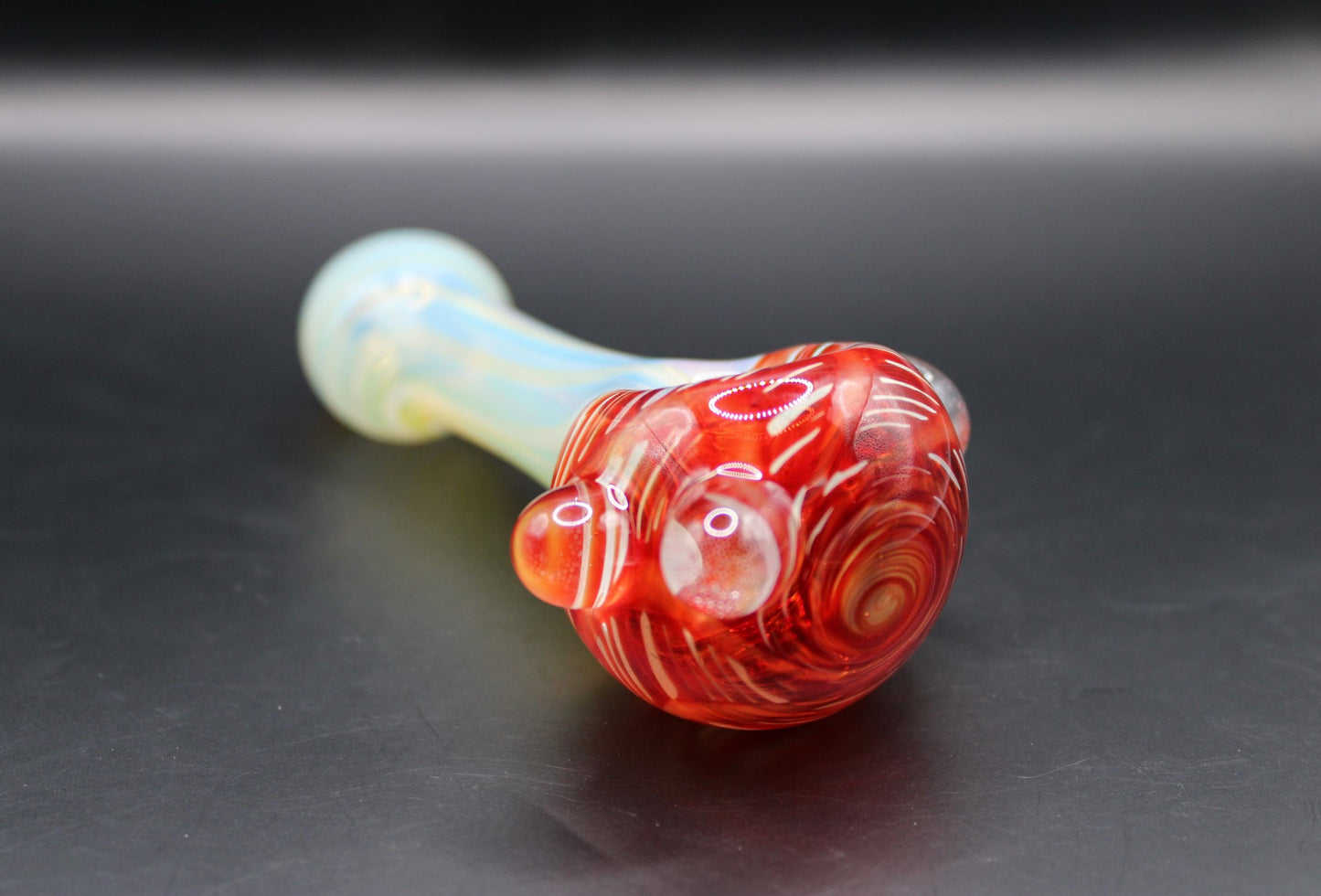 CLAYBALL'S RUBY RED WRAP "N" RAKE SPOON PIPE