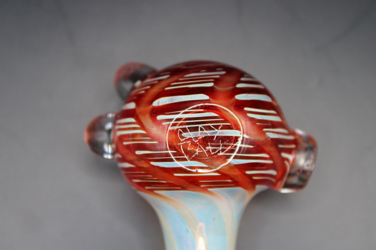 CLAYBALL'S RUBY RED WRAP "N" RAKE SPOON PIPE