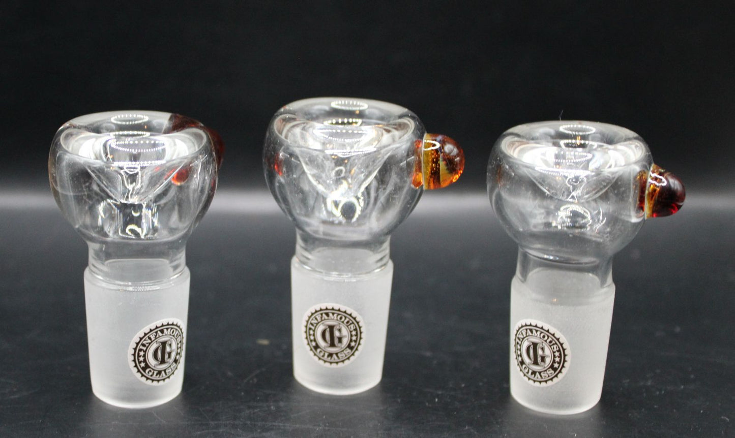 18MM CLEAR ROUND AMBER SNAPPER BOWL