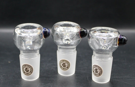 18MM CLEAR ROUND AMBER PURPLE SNAPPER BOWL
