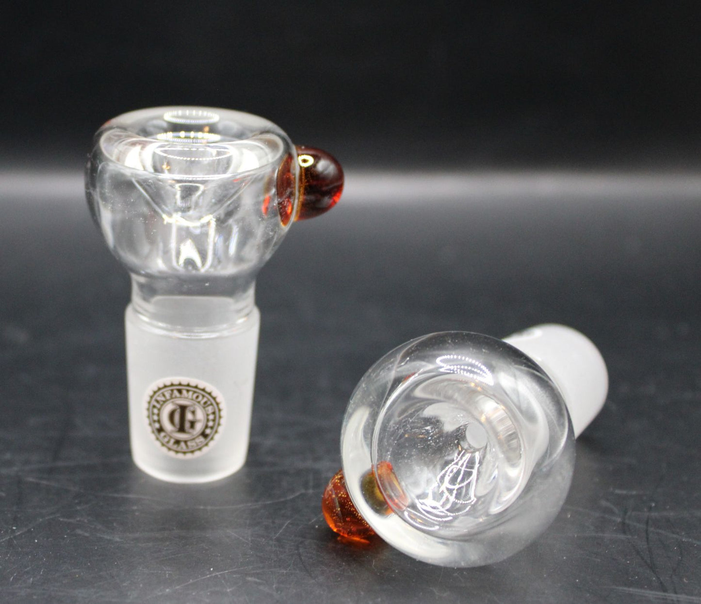 18MM CLEAR ROUND AMBER SNAPPER BOWL