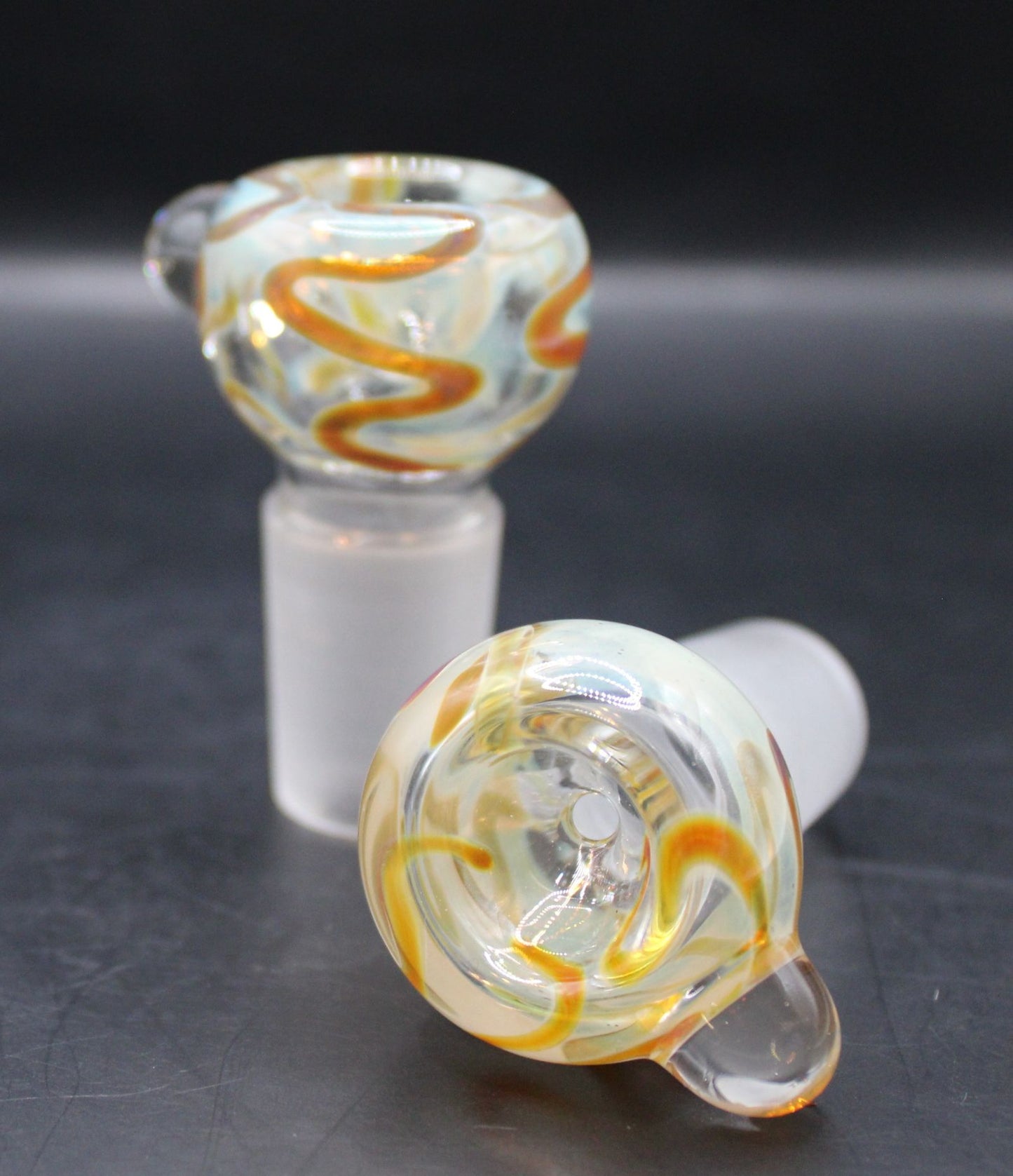 18MM CARAMEL SQUIGGLE SNAPPER BOWL