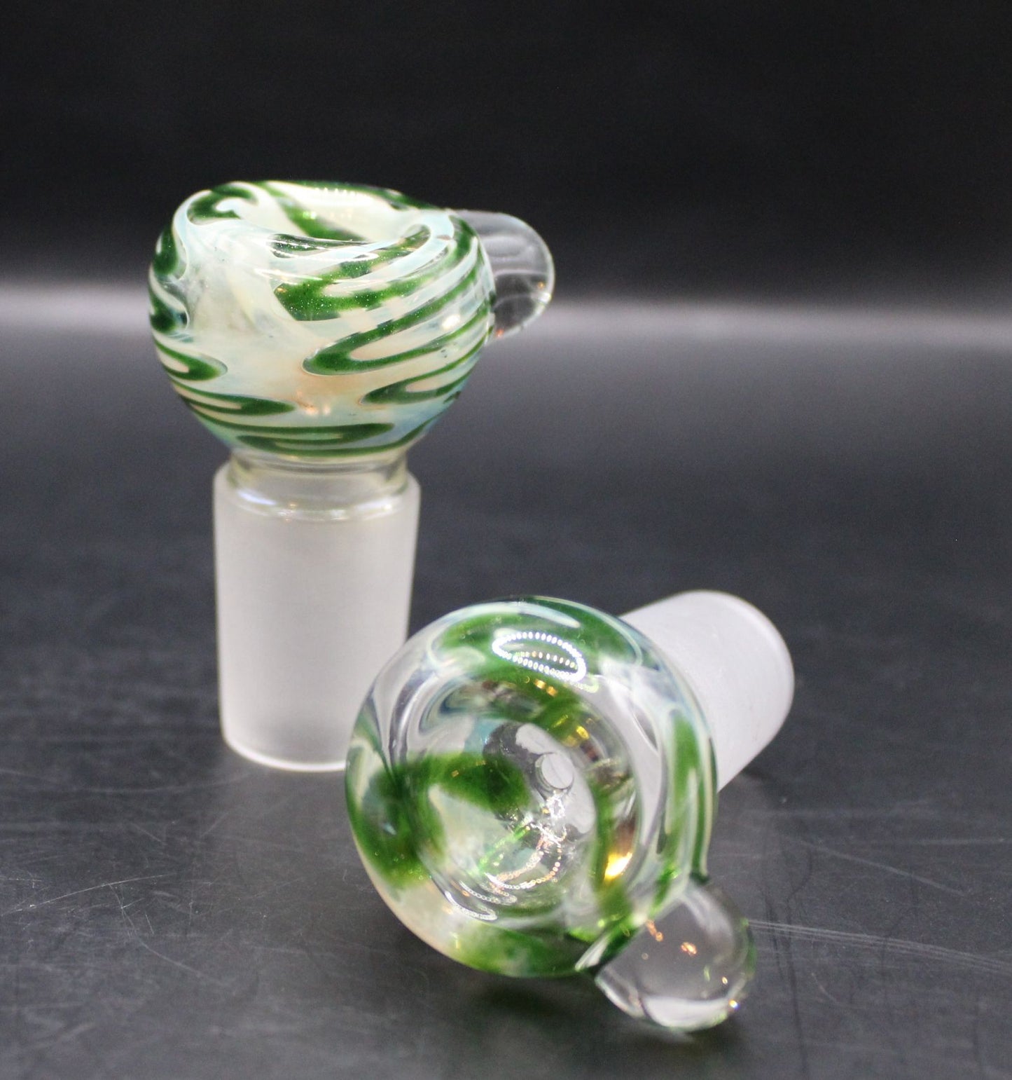 18MM EMERALD SQUIGGLE SNAPPER BOWL