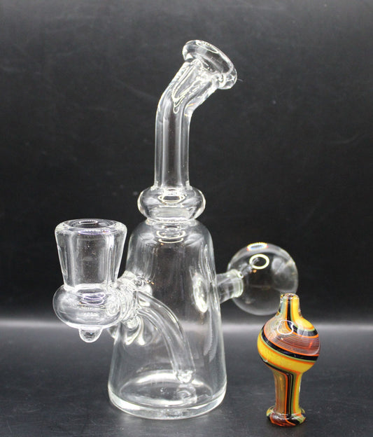 14MM CLAYBALL MINI RIG WITH BUBBLE CAP