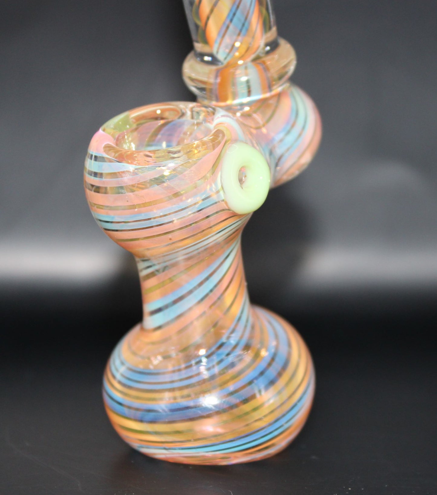 SLYME GOLD AND SILVER FUME SPIRAL SHERLOCK BUB