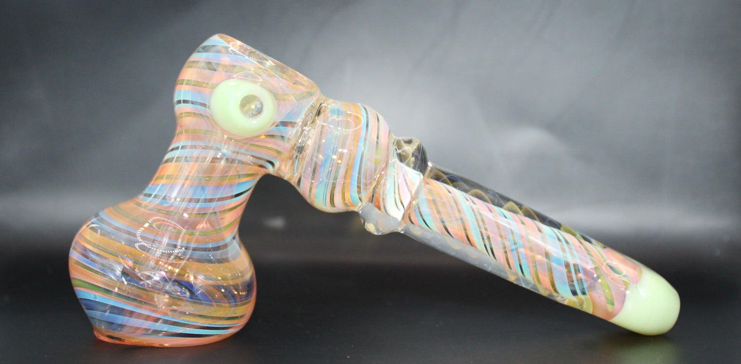 SLYME GOLD AND SILVER FUME SPIRAL HAMMER BUB