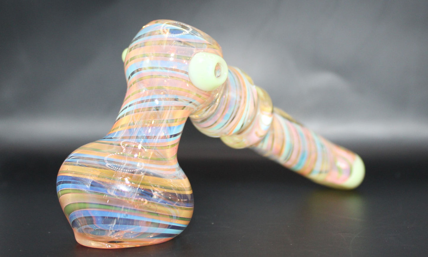 SLYME GOLD AND SILVER FUME SPIRAL HAMMER BUB