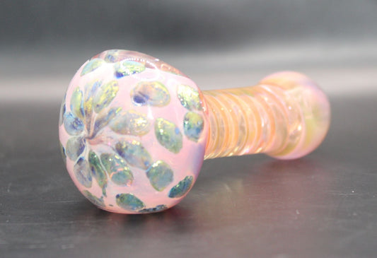 GOLD AND SILVER COBALT FUMED  SPIRAL SPOON