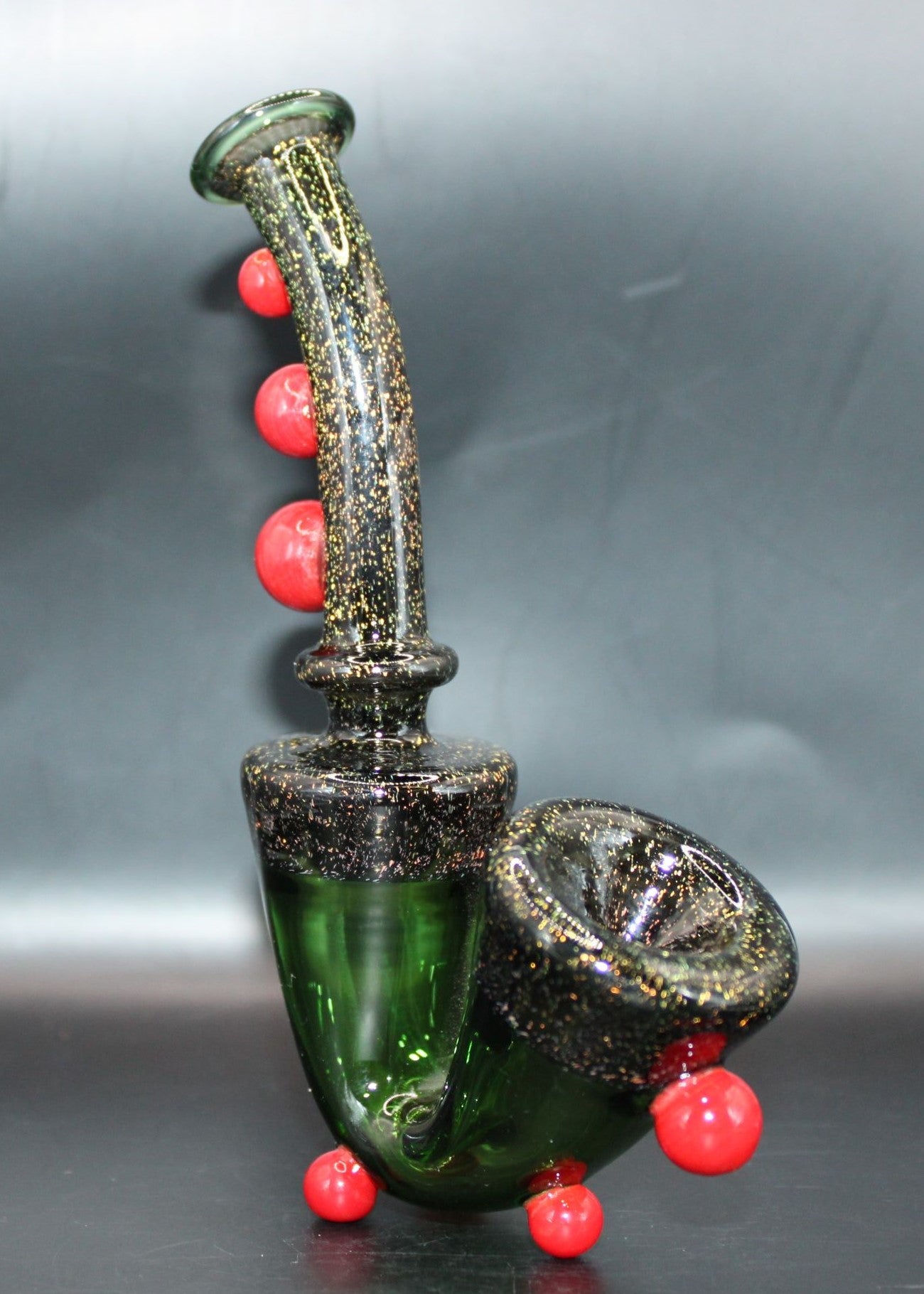 CHERRY RED DICHROIC STANDING SAXOPHONE