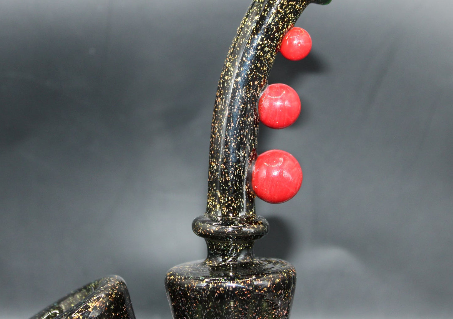 CHERRY RED DICHROIC STANDING SAXOPHONE