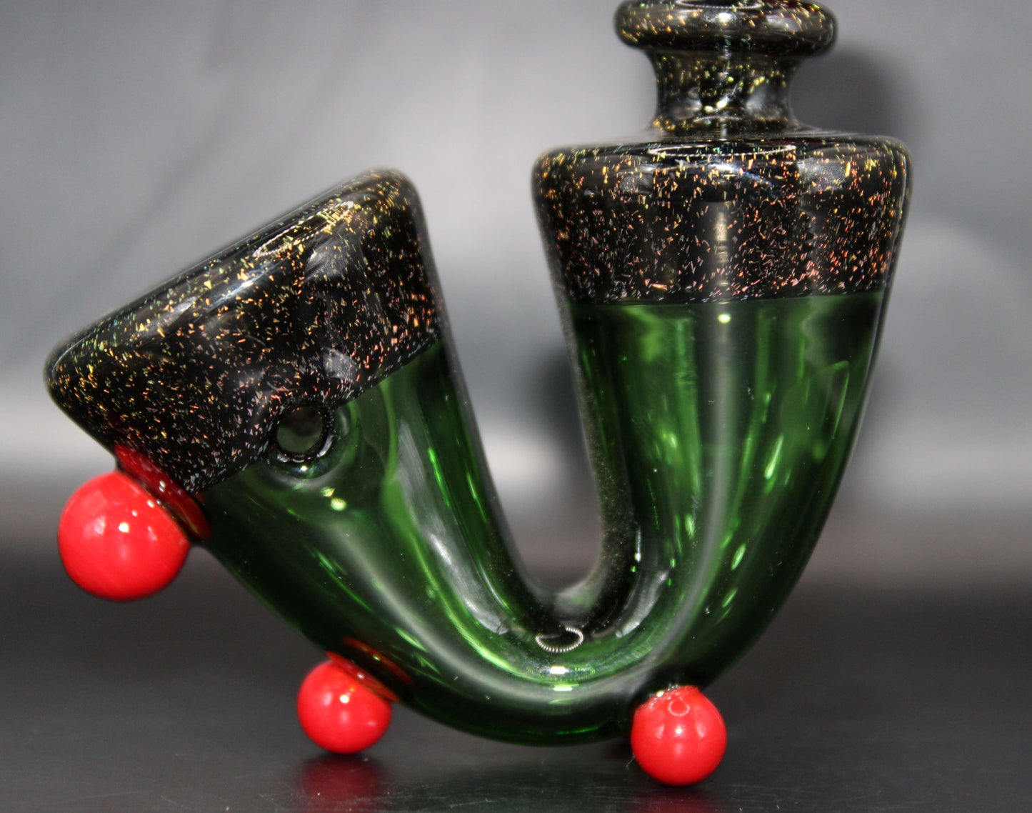 CHERRY RED DICHROIC STANDING SAXOPHONE