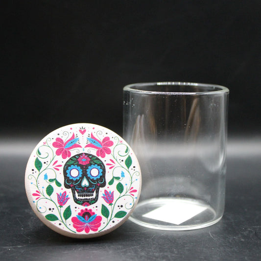 4oz. WINTER SUGAR SKULL SMALL JAR