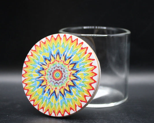 7oz. KALEIDOSCOPE BURST MEDIUM SIZE JAR