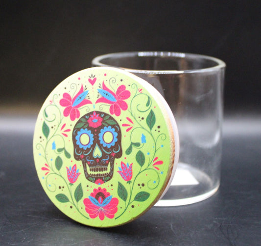 7oz. SPRING SUGAR SKULL MEDIUM SIZE JAR