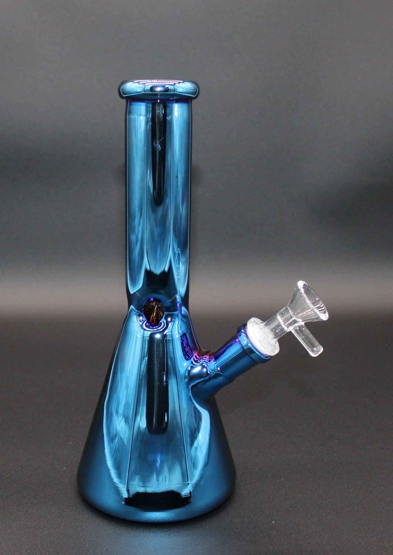 38mm 10 INCH TALL METALIC BLUE BEAKER