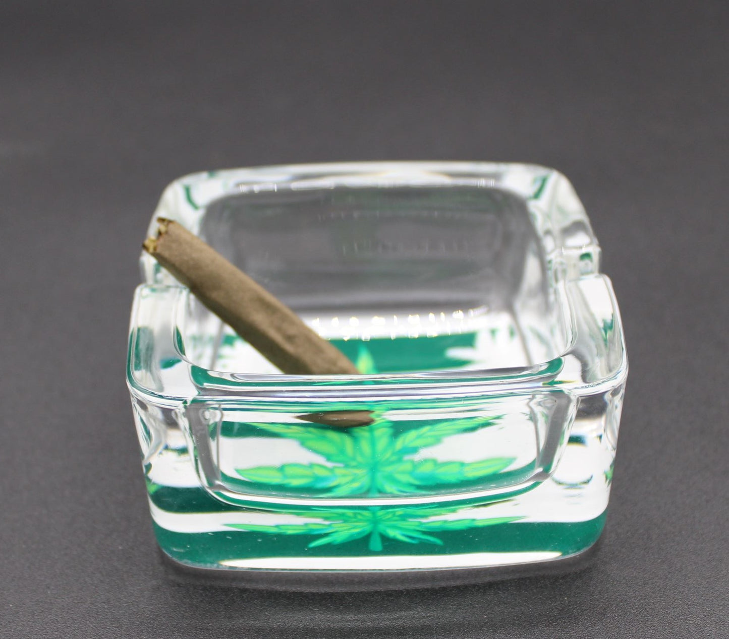 SQUARE BEACH STRIPED POT LEAF ASH TRAY