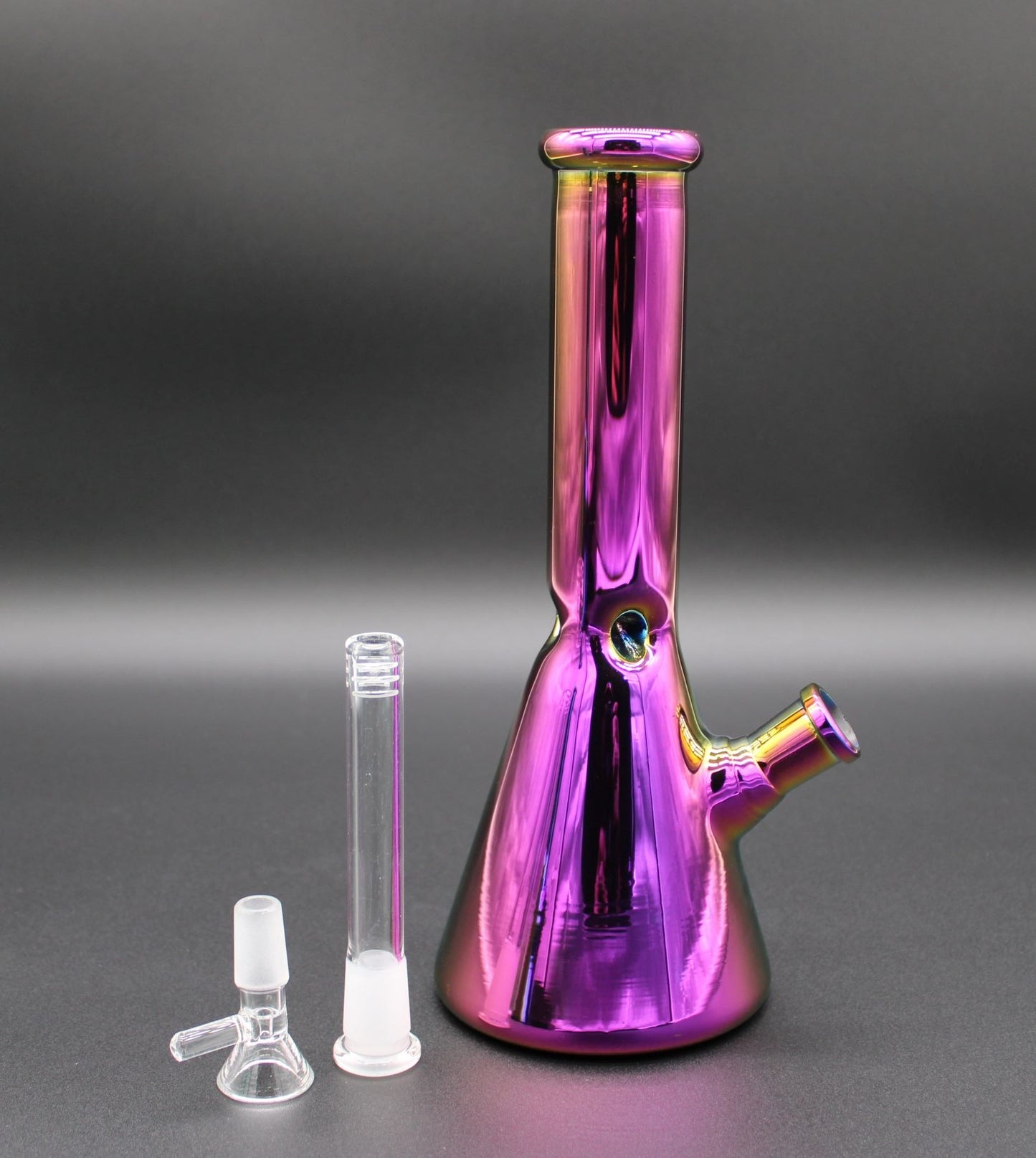 38mm 10 INCH TALL METALIC PURPLE BEAKER