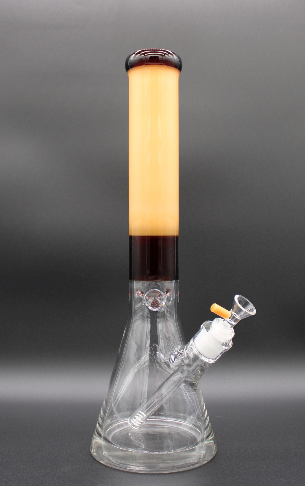 16 INCH AMBER AND CREAM ENCALLMO SUPER THICK BEAKER