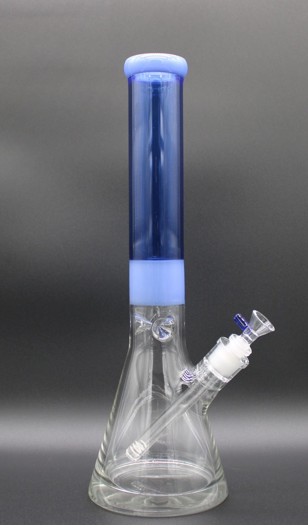 16 INCH COBALT AND PERIWINKLE ENCALLMO SUPER THICK BEAKER