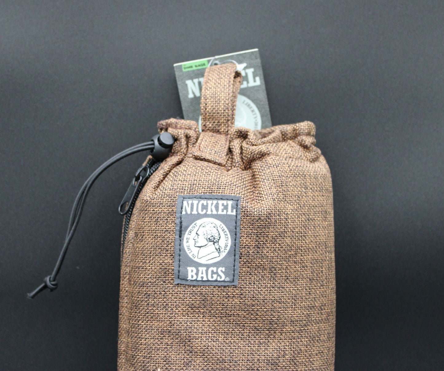 NICKLE BAGS-BROWN 10 INCH DRAWSTRING PROTECTIVE BAG