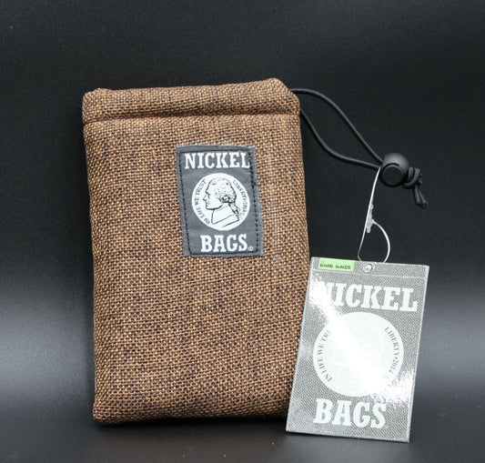 NICKLE BAGS-BROWN 6 INCH COMBO POUCH