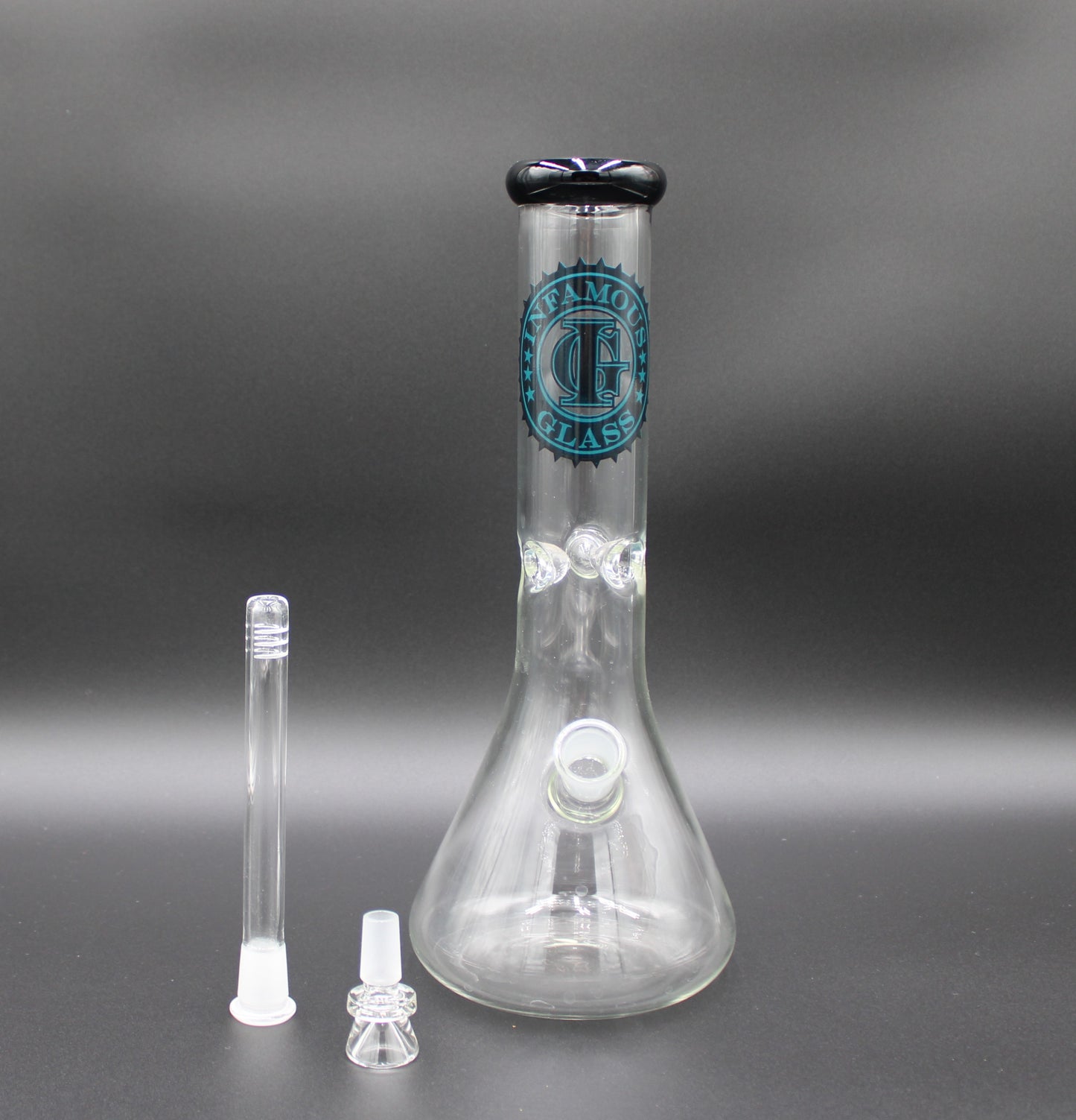 12 INCH INFAMOUS BEAKER WITH BLACK LIP