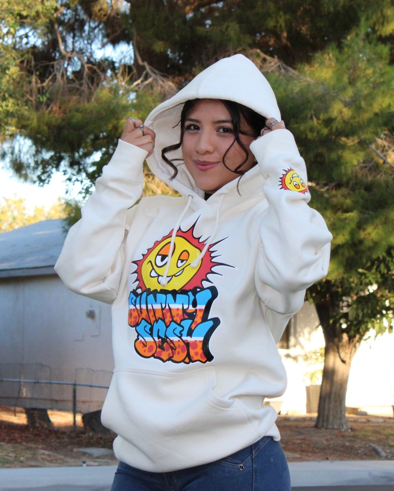 SUNNY SESH HOODIE / BONE